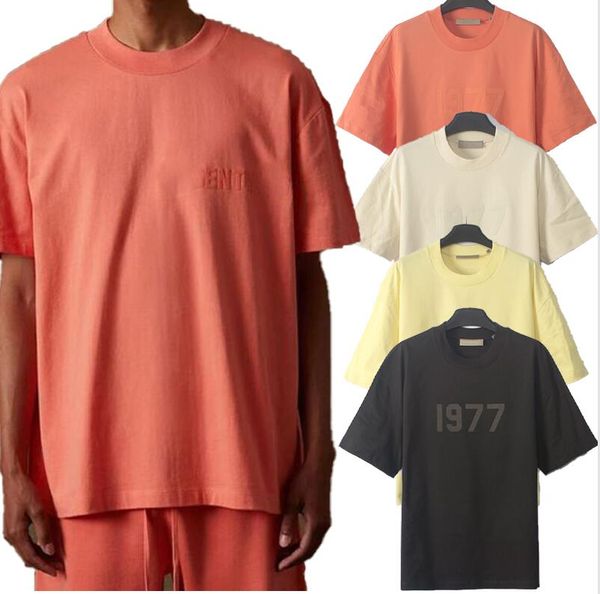 

2022 europe flocked t shirt summer tee high street casual men women plus size short sleeve tshirt 8th seasons new collection, White;black