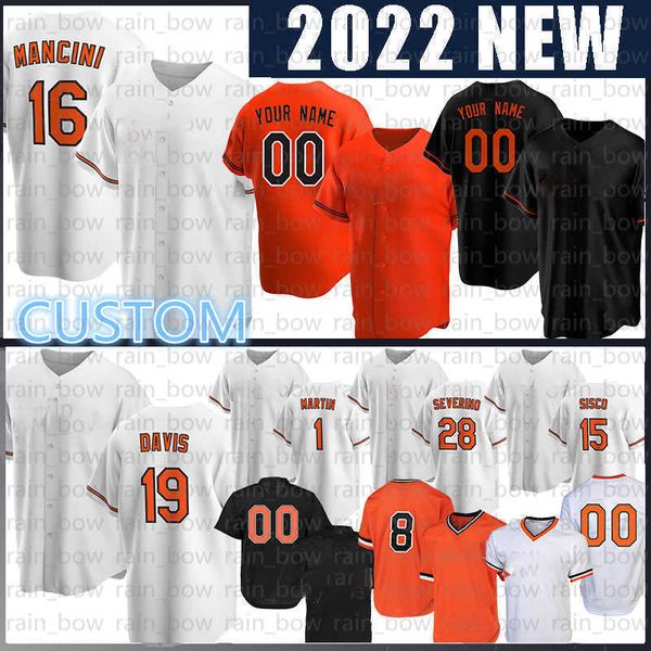

baseball jersey 16 trey mancini 19 chris davis cal ripken jr. roberto alomar rylan bannon ryan mountcastle yusniel diaz jahmai jones rougned, Blue;black