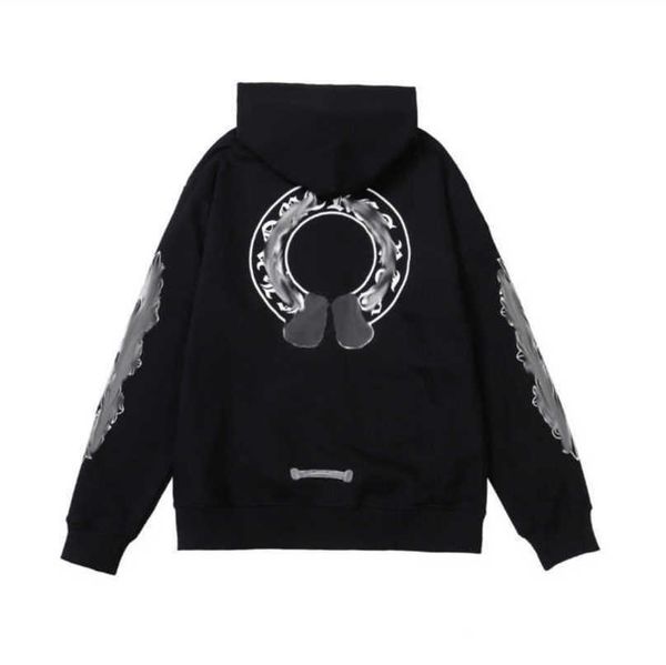 

fashion mens luxury sweatshirts designer hoodies sanskrit sweater zipper hooded cross pullover hoodie casual men women coat sweatshirt jack, Black