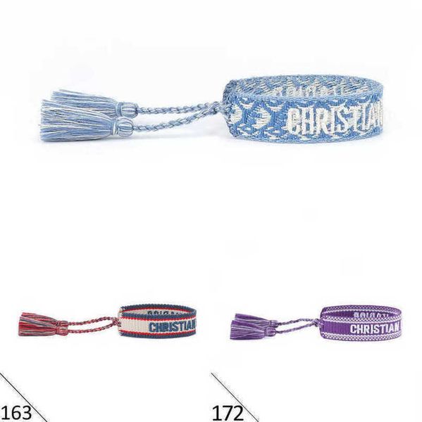 

bracelets women's luxury brand bangle d jewelry designer letter hand woven bracelet fashion simple wrist bohemian rope trinket men girl, Black