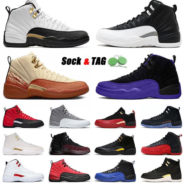 

royal jumpman 12 og basketball shoes mens us12 us13 j12 wholesale original sneakers trainers gs floral fiba taxi utility playoffs emoji mach