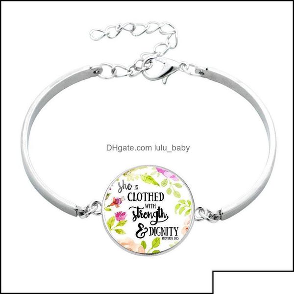 

charm bracelets 18 kinds new bible verses glass dome art pattern bangles scripture quote jewelry christian faith insp ot38i, Golden;silver