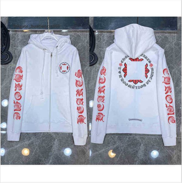 

designer hearts hoodie chromes mens hoody clothing womens heart hoodies hooded ch cross flower arm front printed horseshoe pocket zipper yz, Black