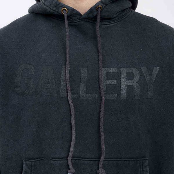 

fleece fashion 2022 multi cotton t shirt galery deps letter flame printed high street vintage designer loose loop hoodie, Black