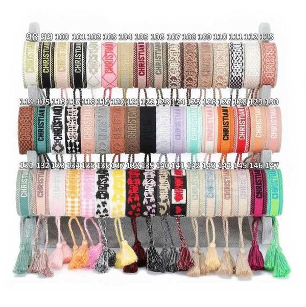 

bracelets fashion luxury women's d brand bangle designer embroidered braided bracelet wedding bohemian letter hand rope trinket men gir, Black