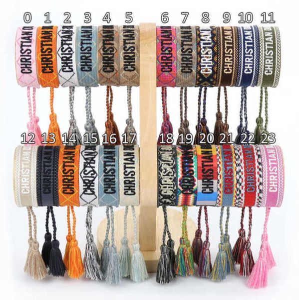 

bracelets fashion luxury women's d brand designer bangle jewelry handmade braided embroidered bracelet men's woven girl fabric tas, Golden;silver