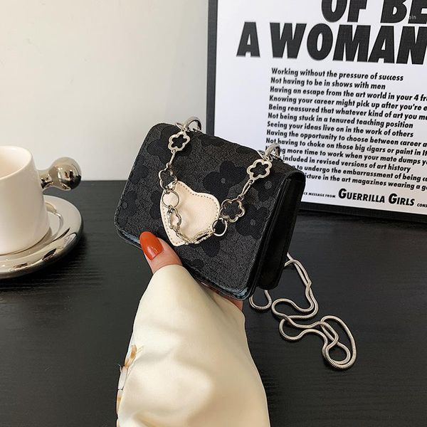 

evening bags retro women's fashion trend chain fresh texture shoulder crossbody small square bag
