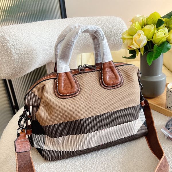 

trend stripes totes womens soft canvas luxurys handbags purses large capacity genuine handle designer bags