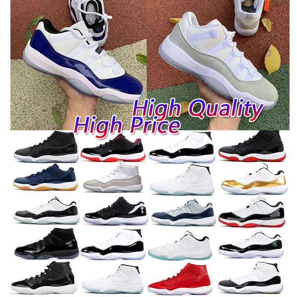 

new jorda 11 11s cap and gown prom night mens basketball shoes jordens gym red bred prm heiress barons platinum tint men sports sneakers out, Black