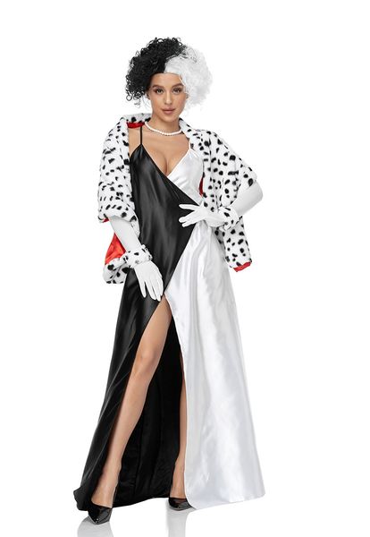 

costumes halloween costume black and white witch cruella costume full cosplay