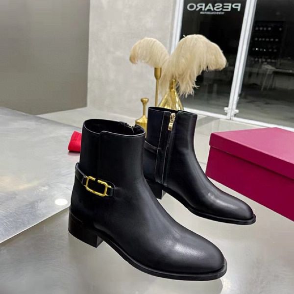 

designer boots luxury brand genuine leather martin boots ankle booties woman short boot sneakers trainers slipper sandals by hoe99 082, Black