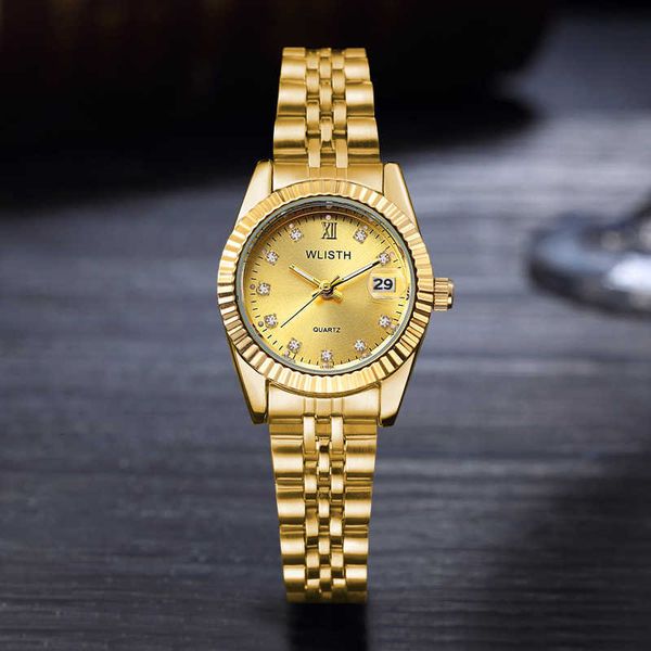 

reloj mujer 2022 golden quartz wrist watch women watch brand luxury female watch ladies clock date with boxrelogio feminino, Slivery;brown