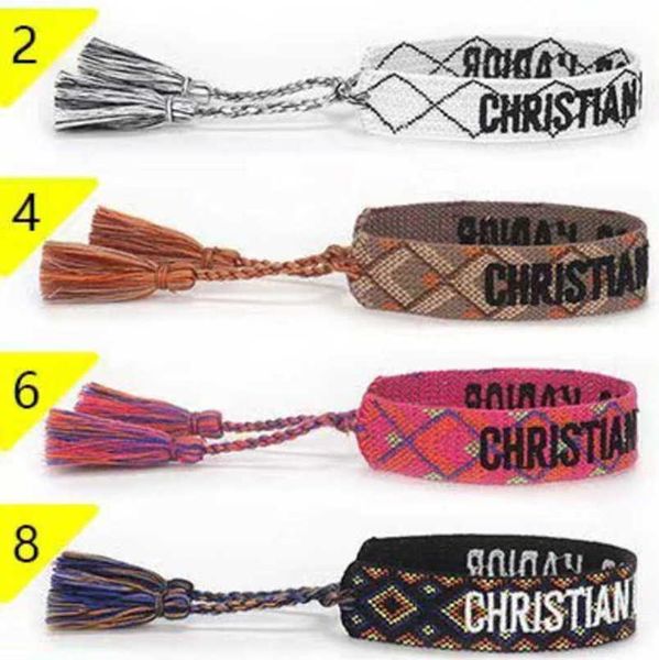 

women's fashion luxury bracelets brand d bangle jewelry designer letter hand woven bracelet simple wrist bohemian rope trinket men girl, Golden;silver