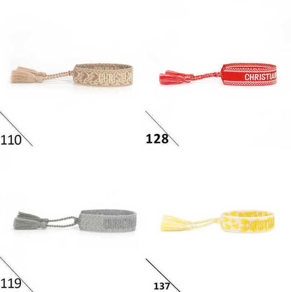 

women's bracelets luxury brand d bangle jewelry designer letter hand woven bracelet fashion simple wrist bohemian rope trinket men girl, Golden;silver