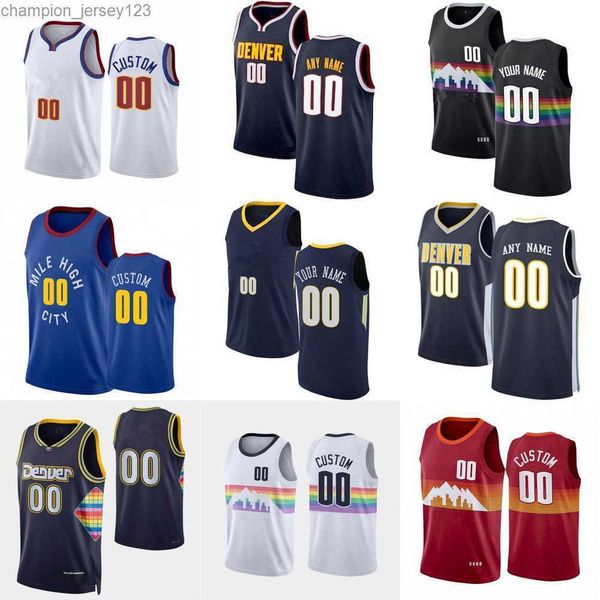 

college basketball wears 75th custom jersey denver''nuggets''men women youth 5 will barton 10 bol 7 facundo campazzo 31, Black