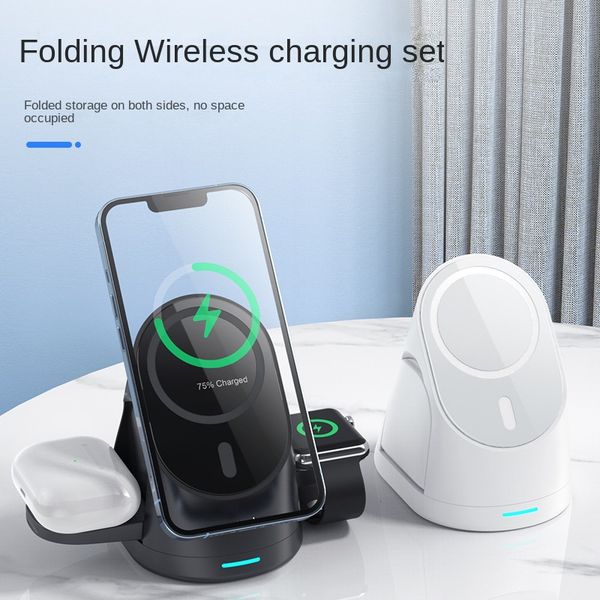 

yezhou for iphone 12 apple 13 smart watch earphone cellphone huawei fast charging three-in-one magnetic wireless charger cable