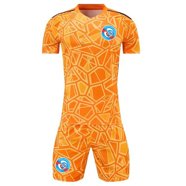 

goalkeeper kits running sets 22-23 rc strasbourg soccer jerseys men football shirt 2023 sport short sleeves goalie mens kit sports wear, Black;blue