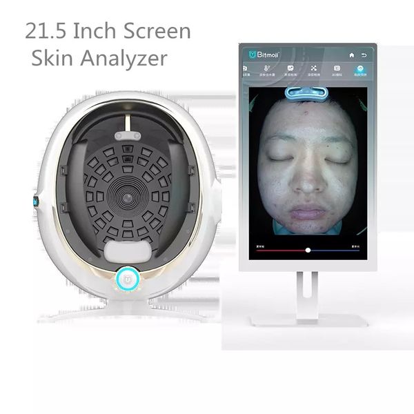 

21.5 inch touch screen smart skin analyzer machine full face analysis skin diagnosis system facial scanner equipment for spa salon use
