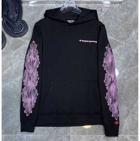 

fashion luxury men's sweatshirts designer classic women jackets hoodies ch zipper hooded sweater casual cross pullover sanskrit hoodie, Black