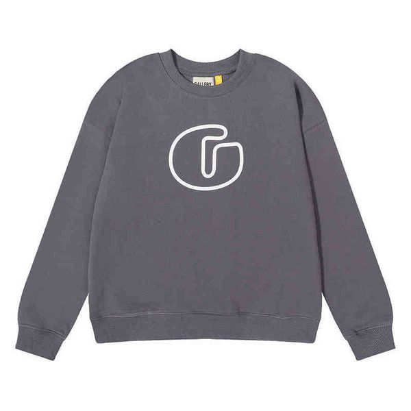 

fleece version letter men's hoodies high designer galleryy deptts simple large g luxury chest print cotton heavy terry and women's, Black