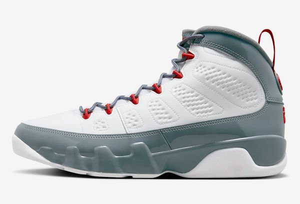 

2023 release authentic 9 fire red basketball shoes 9s white cool grey men women outdoor sports sneakers with original box ct8019-162