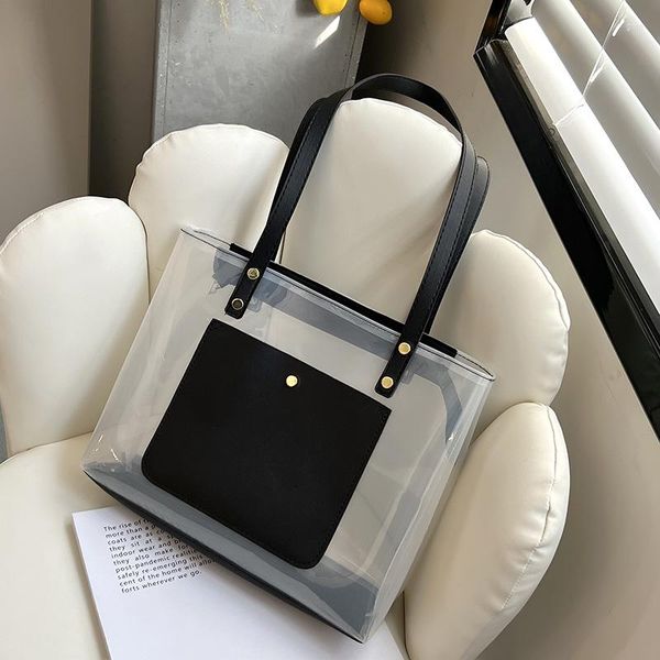 

evening bags spring large capacity women's bag retro flow stitching fashion casual shoulder simple tote
