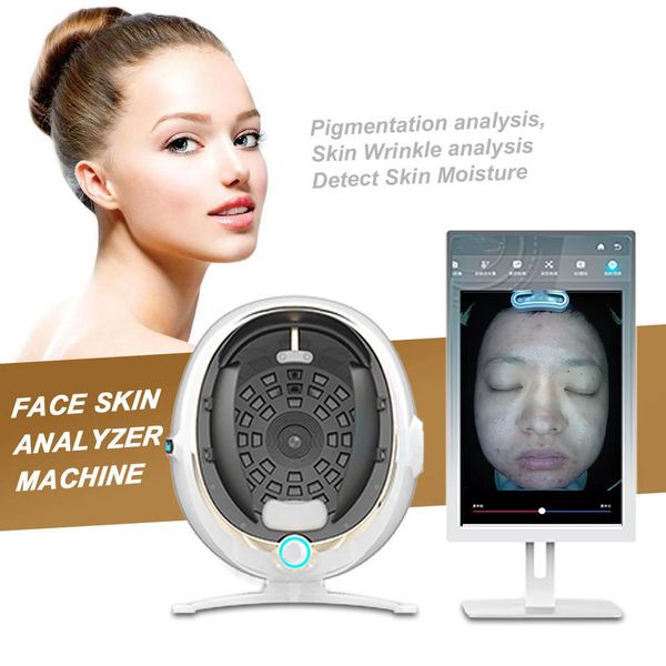 

21.5 inch skin analyzer machine facial analysis scanner ai intelligent oil moisture tester digital image skin detector for beauty salon