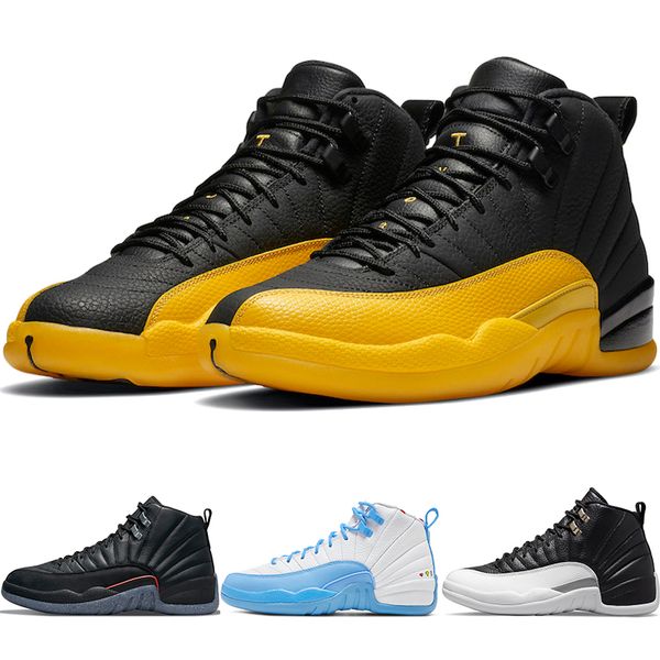 

12s retro mens basketball shoes university gold blue utility black taxi trainers indigo emoji white women sneakers 130690-070 ct8013-006