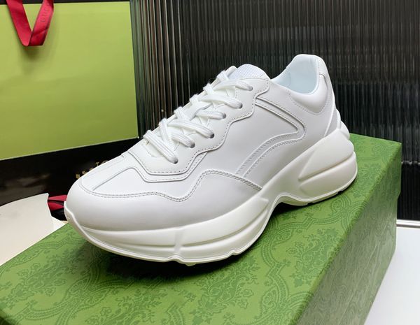 

2022 designer rhyton shoes sneakers sports classic dad casual shoe beige men women trainers vintage chaussures size 35-46
