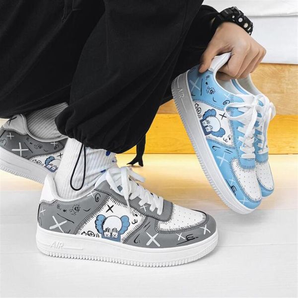 

low plat anime shoes for men casual streetwear jogging walking force kawaii sneakers307c
