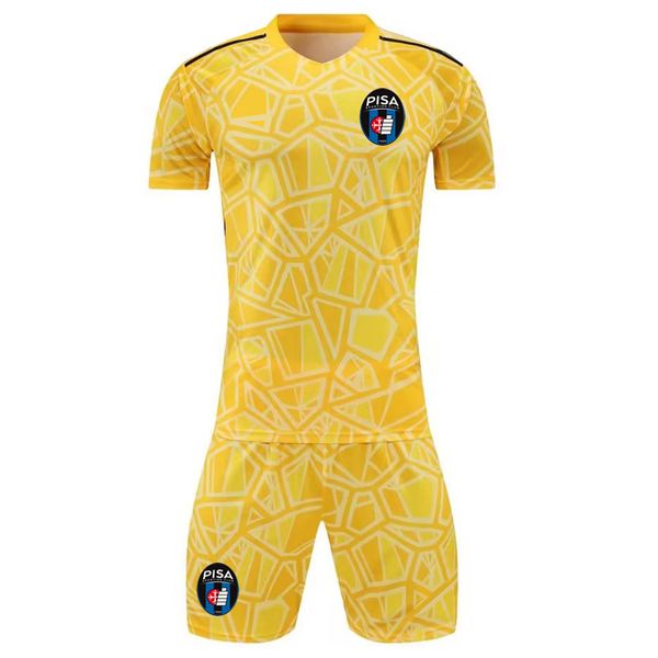 

goalkeeper kits running sets 22-23 pisa soccer jerseys men football shirt 2023 sport short sleeves goalie mens kit sports wear, Black;blue