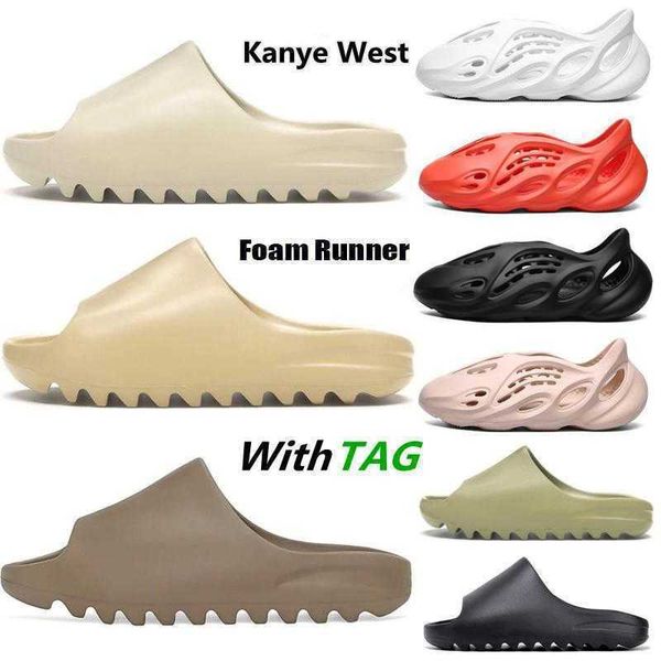 

luxury slipprs designer slides fashion summer kany slippers eva rubber bone desert sand resin beach west womens mens slippers children sanda, Black