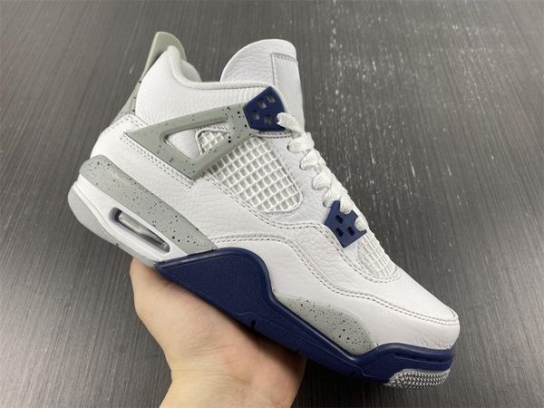 

basketball shoes authentic 4 4s men women sneaker white midnight navy light smoke grey fire red mens trainers sports sneakers
