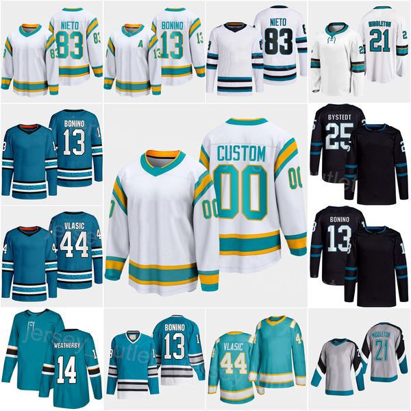 

man woman youth hockey reverse retro 83 matt nieto jersey 73 noah gregor 14 jasper weatherby 44 marc-edouard vlasic 21 jacob middleton 25 fi, Black;red