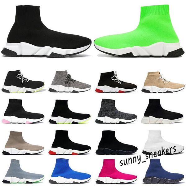 

2021 designer sock casual shoes sports speed 2 0 trainers trainer luxury women men runners sneakers socks boots platform2744, Black