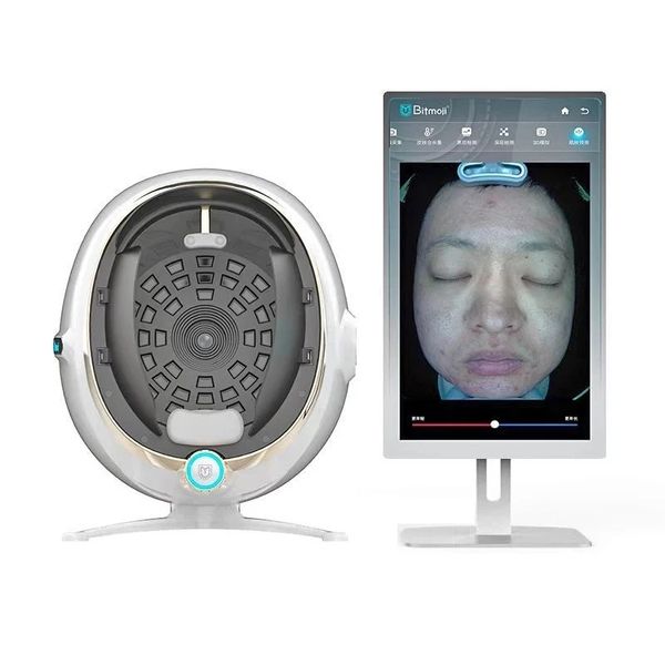

multi-language skin diagnosis system 3d magic mirror ai skin analyzer machine face tester facial analysis management scanner 21.5 inches scr