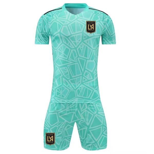 

goalkeeper kits running sets 22-23 los angeles fc soccer jerseys men football shirt 2023 sport short sleeves goalie mens kit sports wear, Black;blue