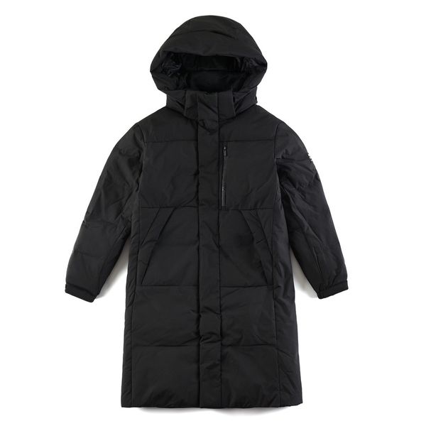 

men down jacket winter hooded thickened long coat wind and rain black coat