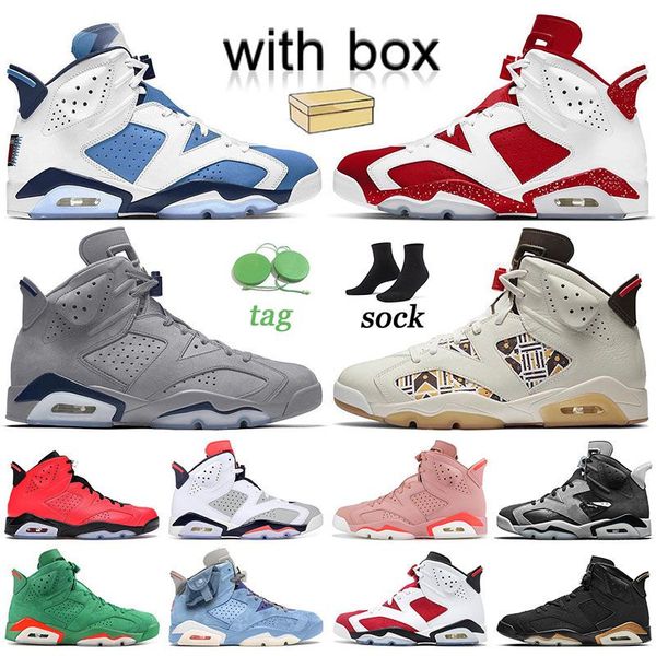 

jumpman 6 basketball shoes for mens womens cactus jack british khaki olive green black infrared white pink blue unc wash denim red oreo 6s g