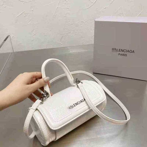 

women luxurys handbags designer balencigas 2022 bag crocodile cylinder one shoulder messenger handbag