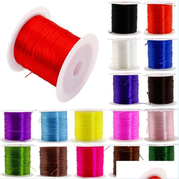 

other 0 8mm diy crystal beading stretch cord elastic line transparent clear round wire/cord/string/thread jewelry making drop delive dhx43, Blue;slivery