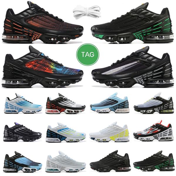 

2022 tns tn plus 3 running shoes triple black green university blue white grey red multi-colors fashion mens women trainers sports sneakers