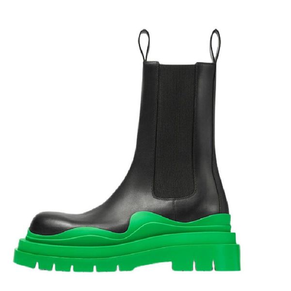 

waterproof men designer boot high women chunky boot luxury man woman bottega booties, Black