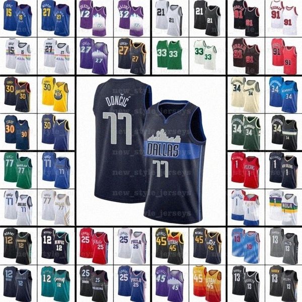 

kevin 7 durant kyrie harden irving luka basketball jerseys giannis lbj doncic joel dwyane lillard embiid wade antetokounmpo z5 pippen morant, Black
