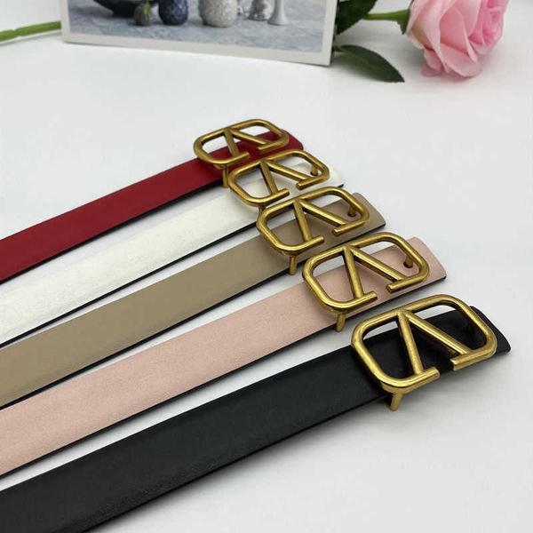 

v belts valentis women's small v leather belt letter buckle fine women's belt korean versatile decorative dress waist belt, Black;brown