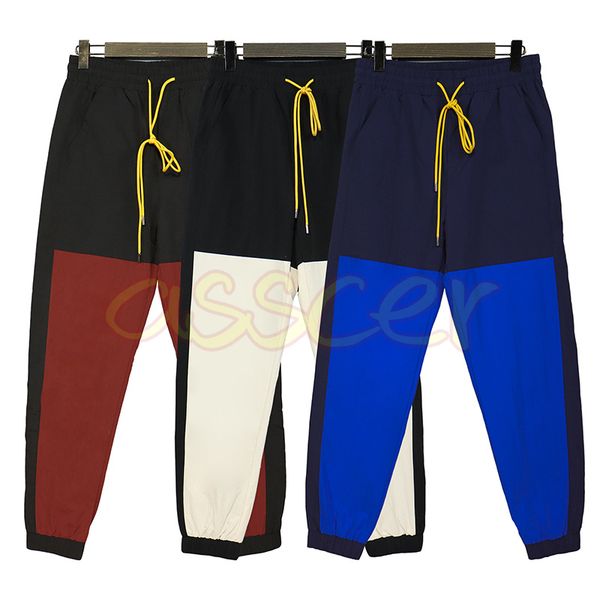 

luxury mens fashion brands pants men christmas printed casual trousers high street contrast color sweatpants size s-xl, Black