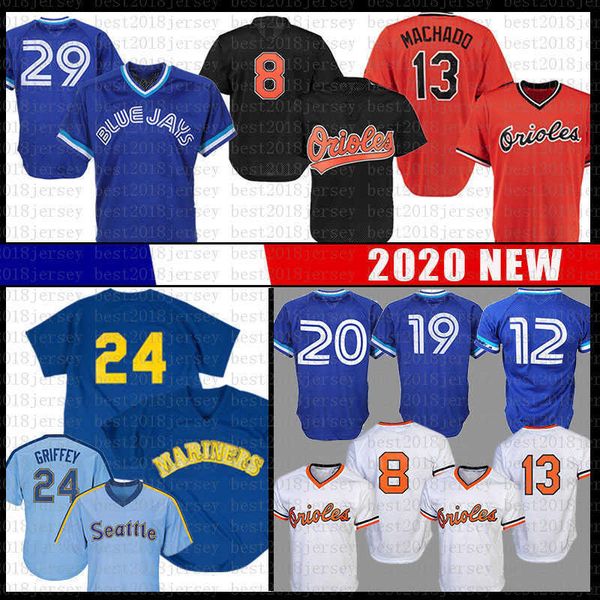 

men's 24 ken griffey jr. jersey 29 joe carter roberto alomar josh donaldson jose bautista 13 manny machado 8 cal ripken jr. adam jones, Blue;black