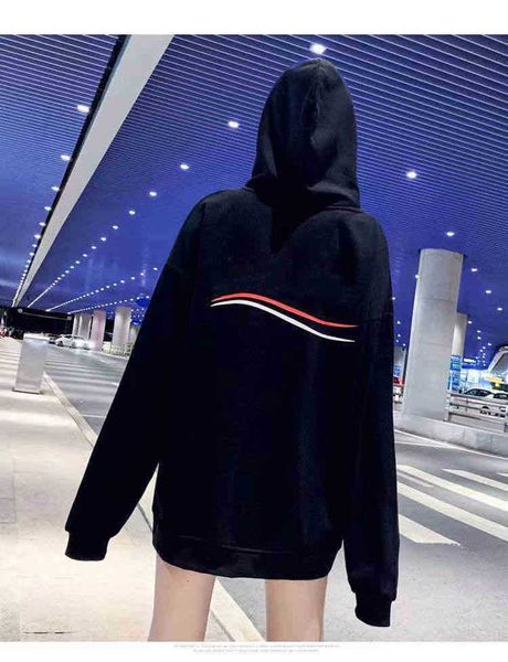 

hoodies mens designer sweatshirts autumn winter cotton fashion loose high street pullovers couples sportswear, Black