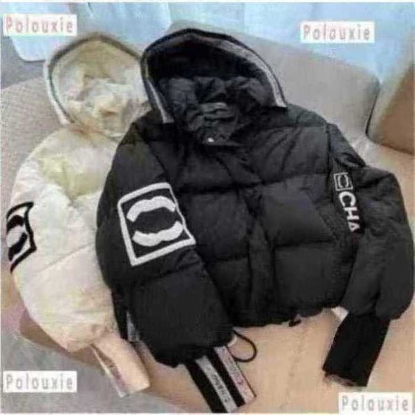 

men's parkas womans designer channel down camouflage jacket autumn and winter women puffer jackets coat embroidery c lapel hooded zippe, Black