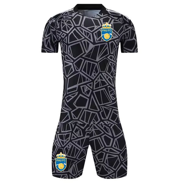 

goalkeeper kits running sets 22-23 pau fc soccer jerseys men football shirt 2023 sport short sleeves goalie mens kit sports wear, Black;blue